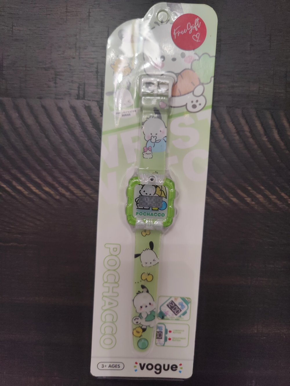 NWT Sanrio Pochacco Kids Watch in Light Green and White